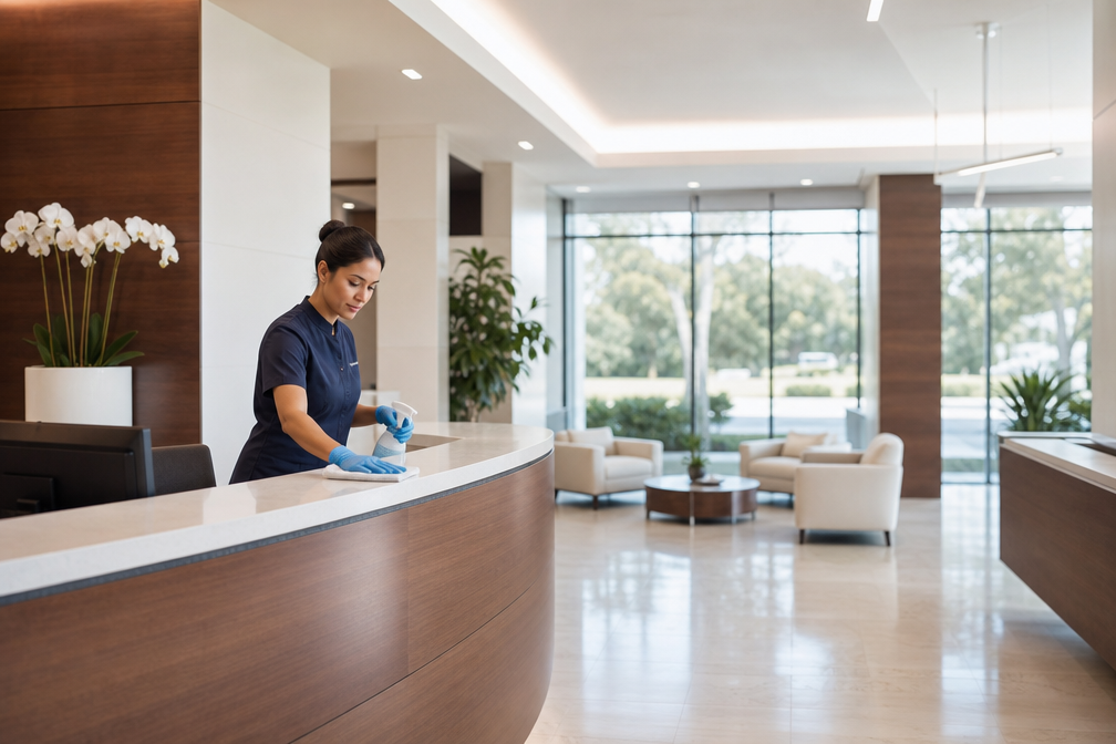 Clean medical and professional office reception area